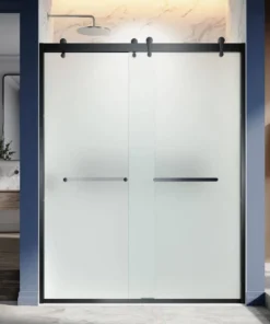 DS08 DOUBLE SLIDING WITH FRAME (Acid-Etch Glass)